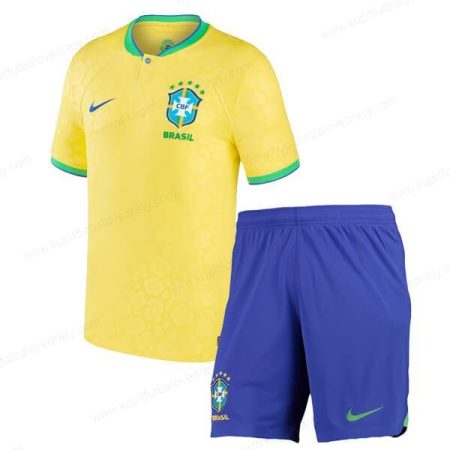 Brazília Home Detská futbalová súprava 2022