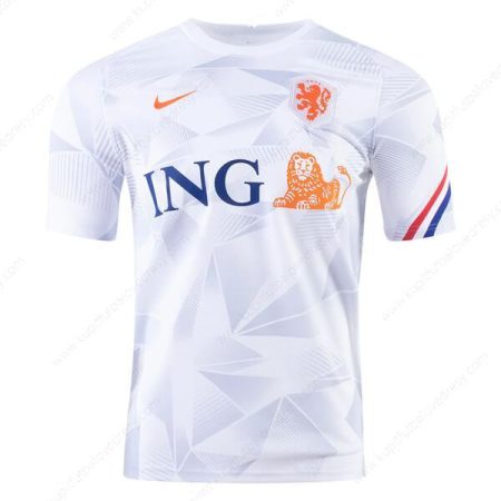 Holandsko Pre Match Training Futbalové košele – Biela